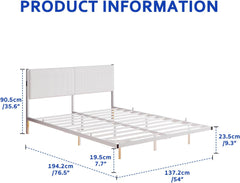 Full Size Bed Frame,Floating Bed Frame Full Size with Headboard