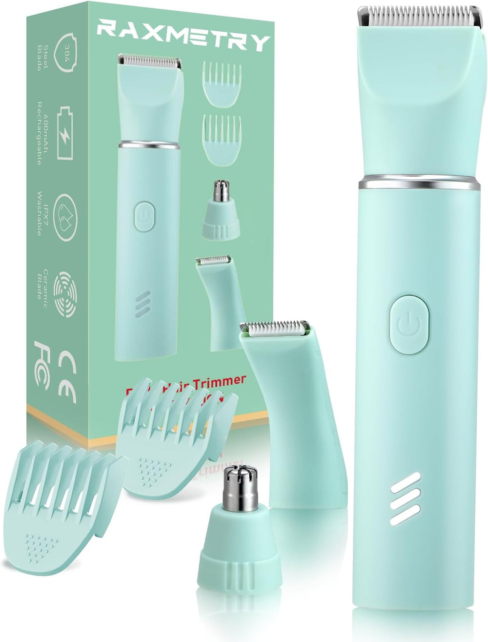 Bikini Trimmer for Women,2-In-1 Painless Electric Razors & Shaver Nose