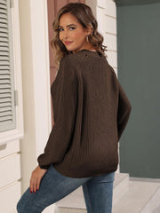 Womens Chunky Cable Knit Pullover Fall Crewneck Sweater Outfits Long Sleeve Tops