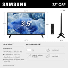 32-Inch Class QLED Q8F 4K UHD Smart TV (2025 Model) Q4 AI Processor, 100%