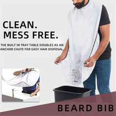 Male Shaving Apron Beard Catcher Cape Care Bib Face Shaved Hair