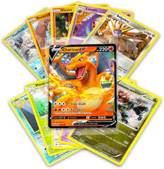 50+ Official Pokemon Cards Collection with 5 Foils in Any Combination