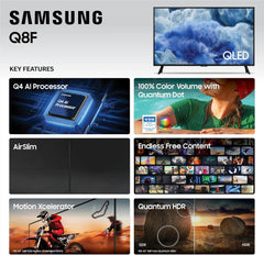 32-Inch Class QLED Q8F 4K UHD Smart TV (2025 Model) Q4 AI Processor, 100%