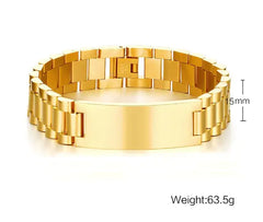 Personalized Black Stainless Steel Men's Bracelet