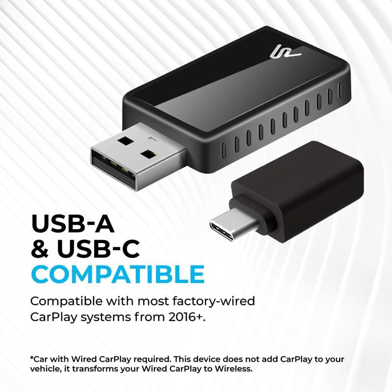 2026 Wireless Carplay Adapter 8PRO by AUTOSKY – Convert Wired to Wireless, Plug & Play, Fast & Stable Connection, Apple & Android