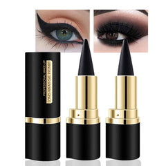 2Pcs Gel Eyeliner Pencil, Natural Black Eyeliner Cream for Older Women