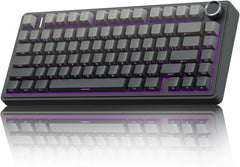 F75 Pro Wireless Mechanical Keyboard,75% Hot Swappable Custom Keyboard with Knob,RGB Backlit