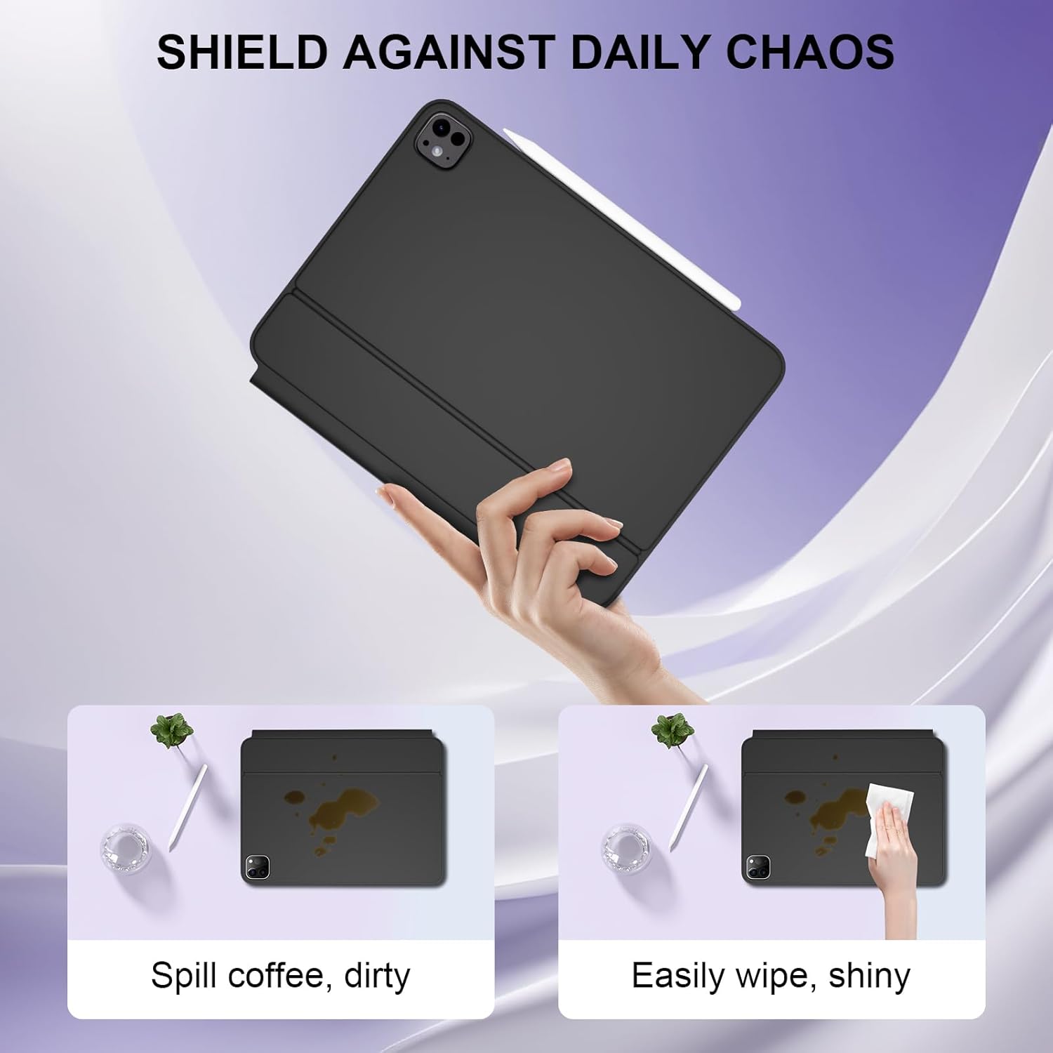 Magic Keyboard Case for Ipad Air 11'' M2 2024 & Ipad Pro 11'' 1St-4Th Gen – Slim 