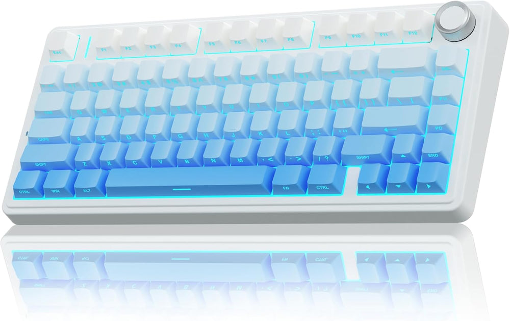 F75 Pro Wireless Mechanical Keyboard,75% Hot Swappable Custom Keyboard with Knob,RGB Backlit