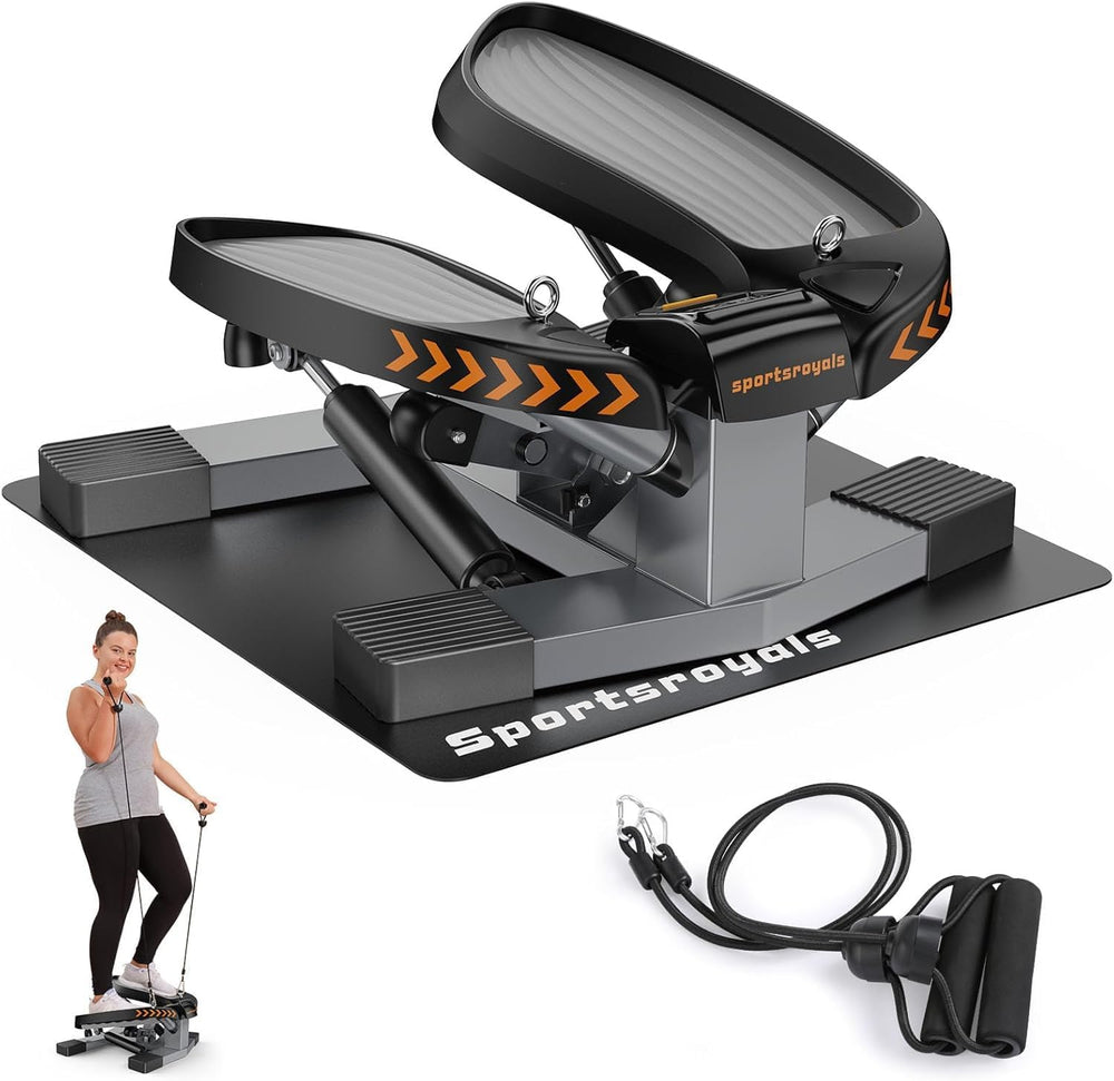 Stair Stepper,Twist/Mini Stepper for Exercise at Home,Step Machine with Resistance Bands for Full Body Workout