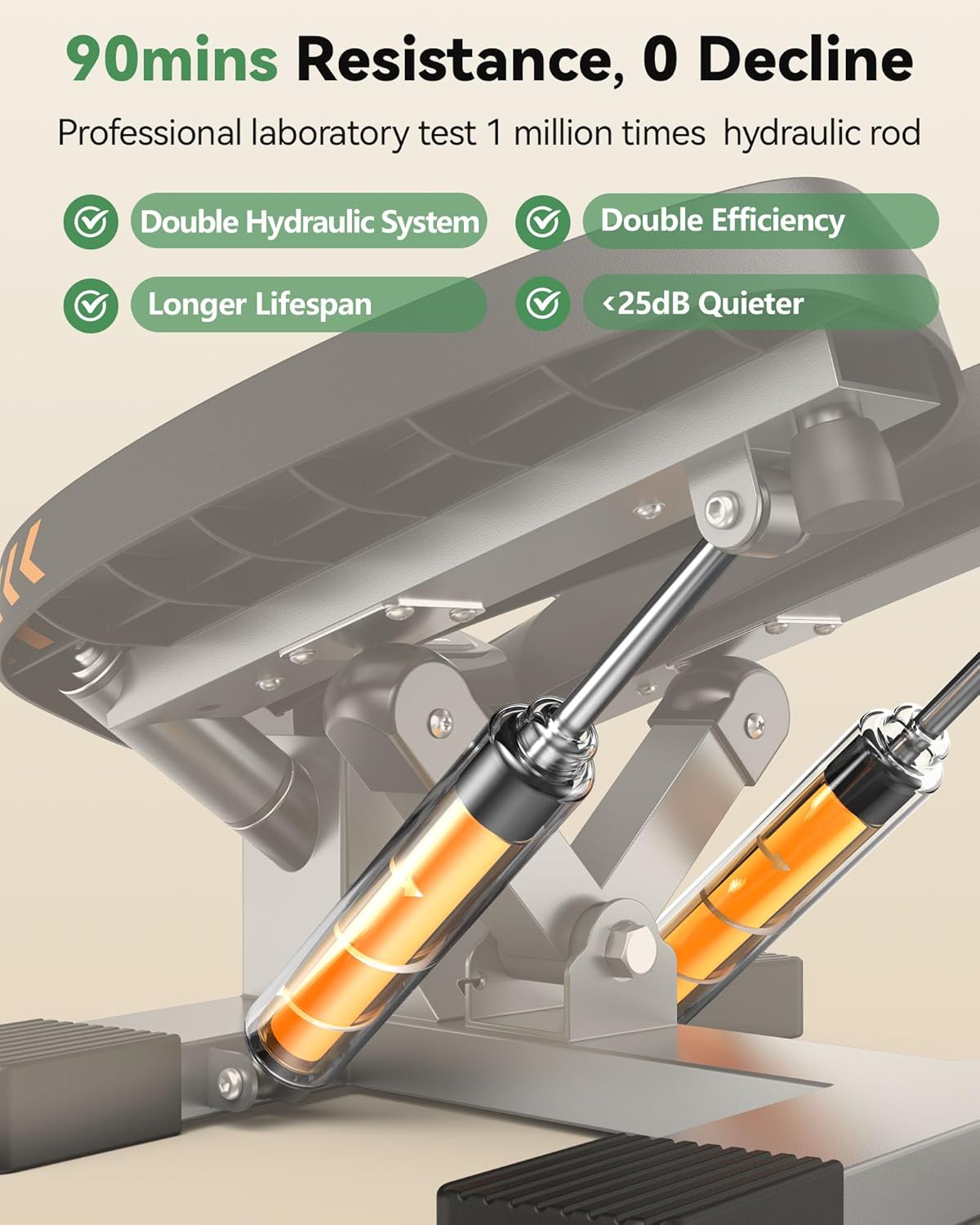 Stair Stepper,Twist/Mini Stepper for Exercise at Home,Step Machine with Resistance Bands for Full Body Workout