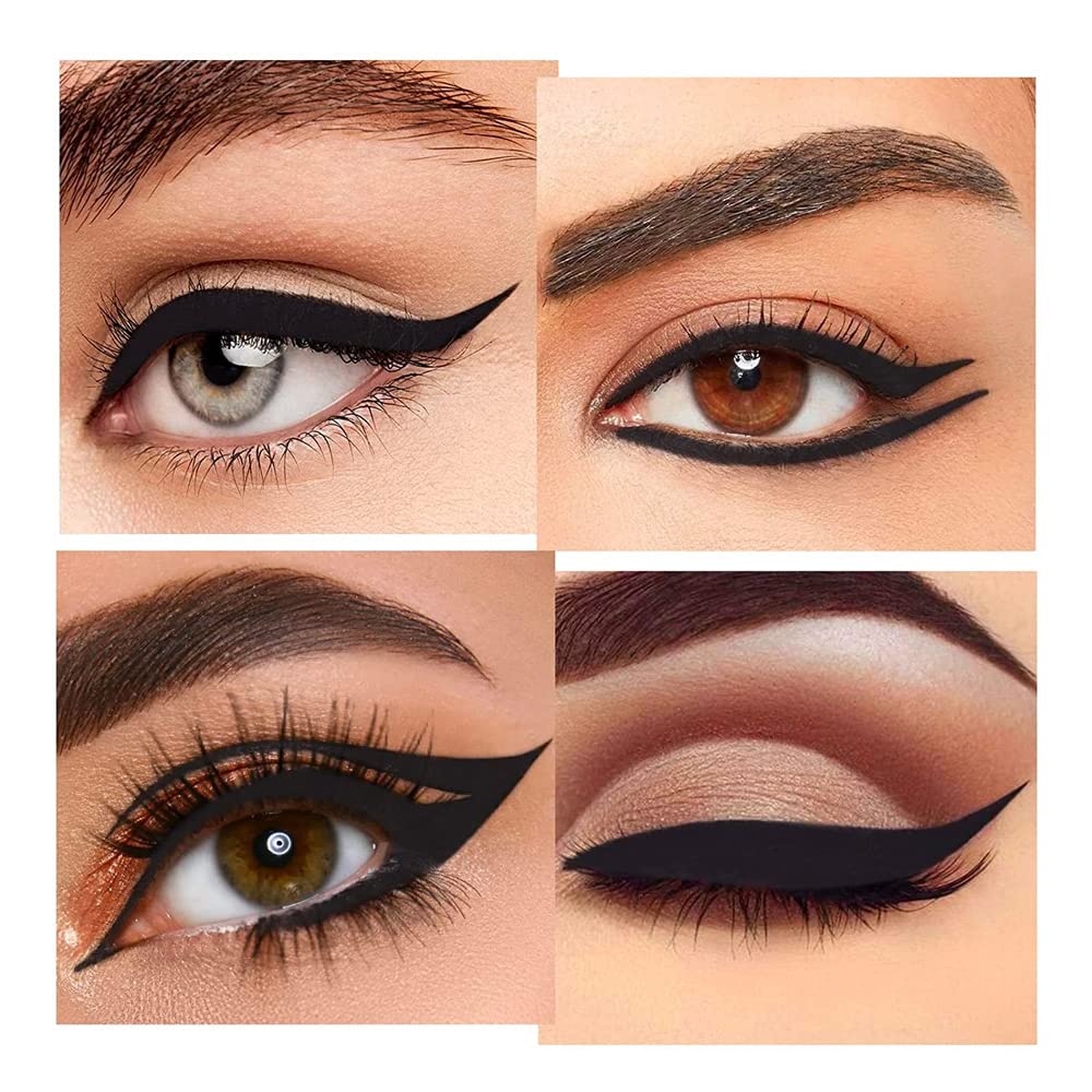 2Pcs Gel Eyeliner Pencil, Natural Black Eyeliner Cream for Older Women