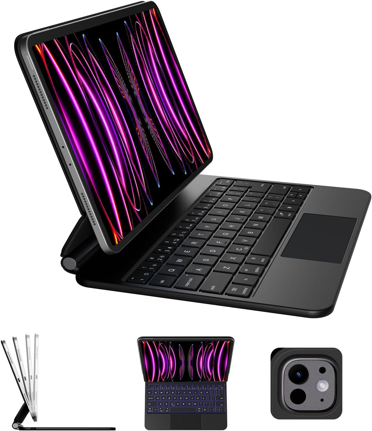 Magic Keyboard Case for Ipad Air 11'' M2 2024 & Ipad Pro 11'' 1St-4Th Gen – Slim 