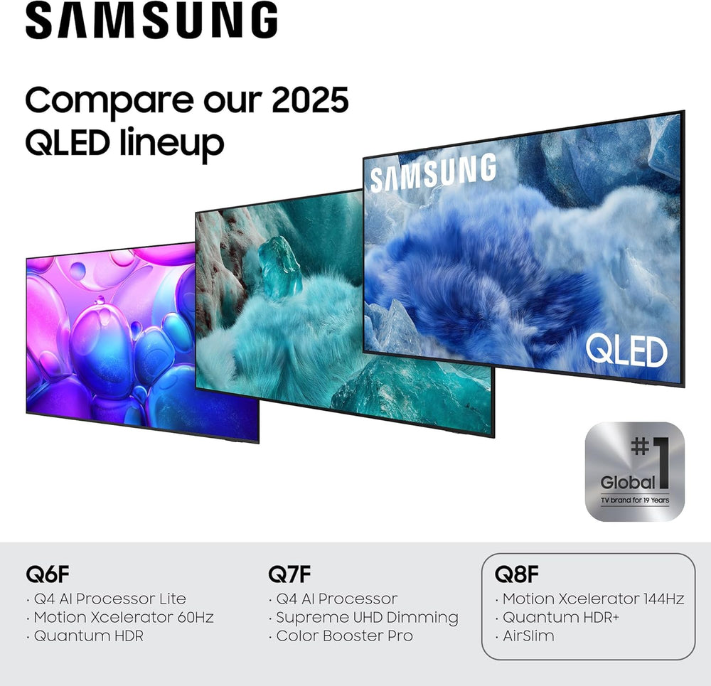 32-Inch Class QLED Q8F 4K UHD Smart TV (2025 Model) Q4 AI Processor, 100% 