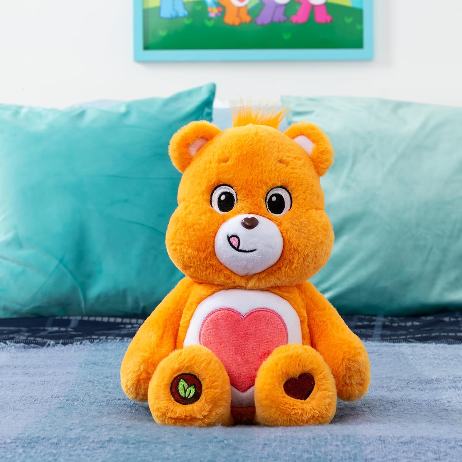 14' Tenderheart Bear Plushie - Medium Size - Orange Plush for Ages 4+