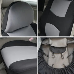 Polyester Car Seat Covers Cushion Set - 4 or 9 Piece