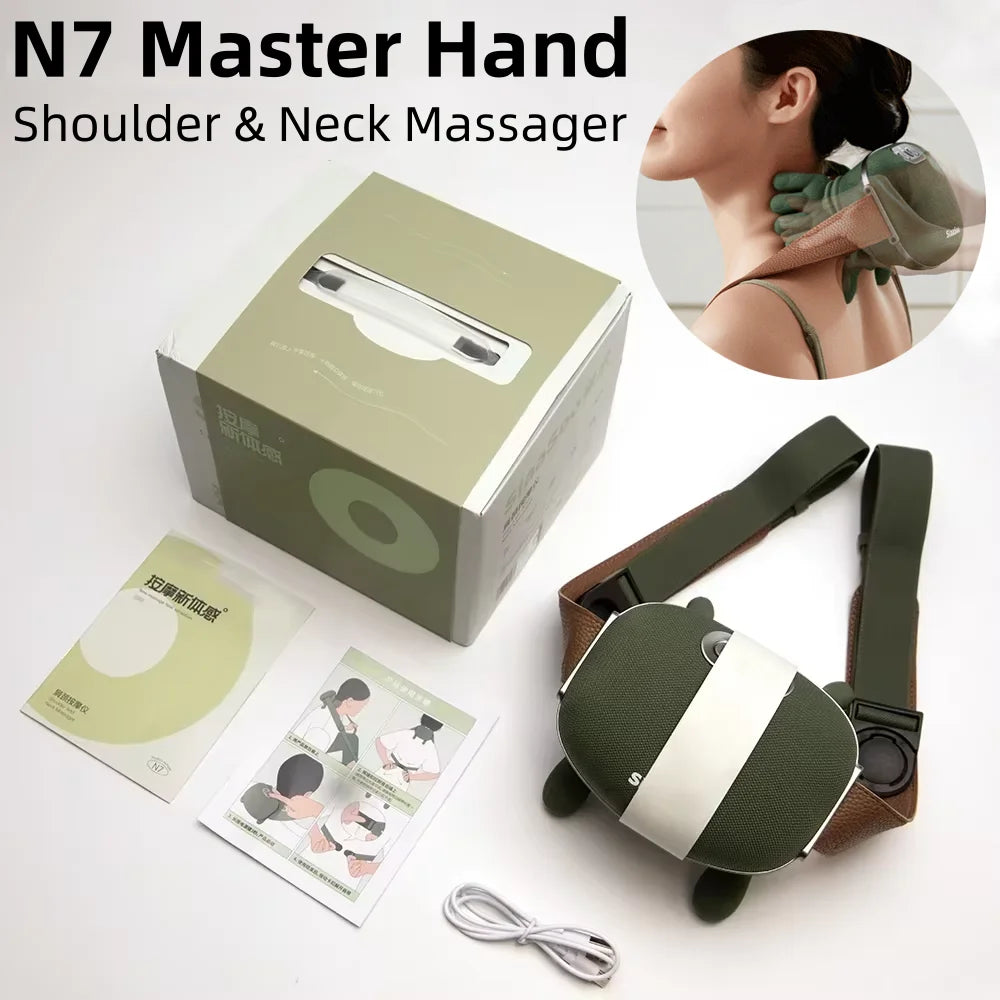 Bionic Neck Shoulder Massager Heated Back Massagers Electric Kneading Muscles Massage Pillow Neck