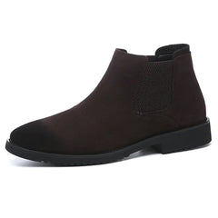 Men's Leather High-Top Chelsea Boots