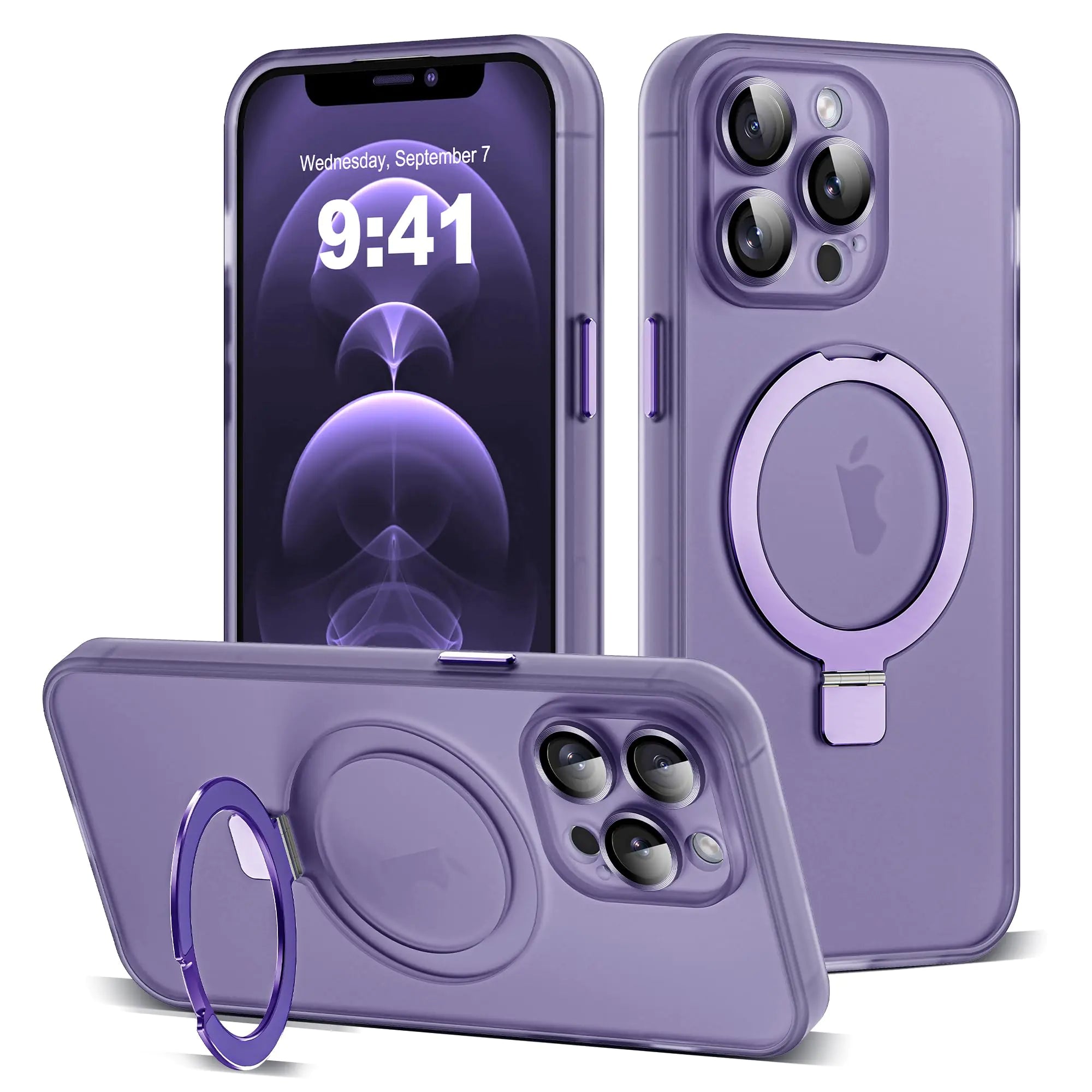 iPhone 11 Magnetic Ring Stand Case | Mag-Safe Compatible | Full Lens Protection | Slim Drop-Proof Design | Pink