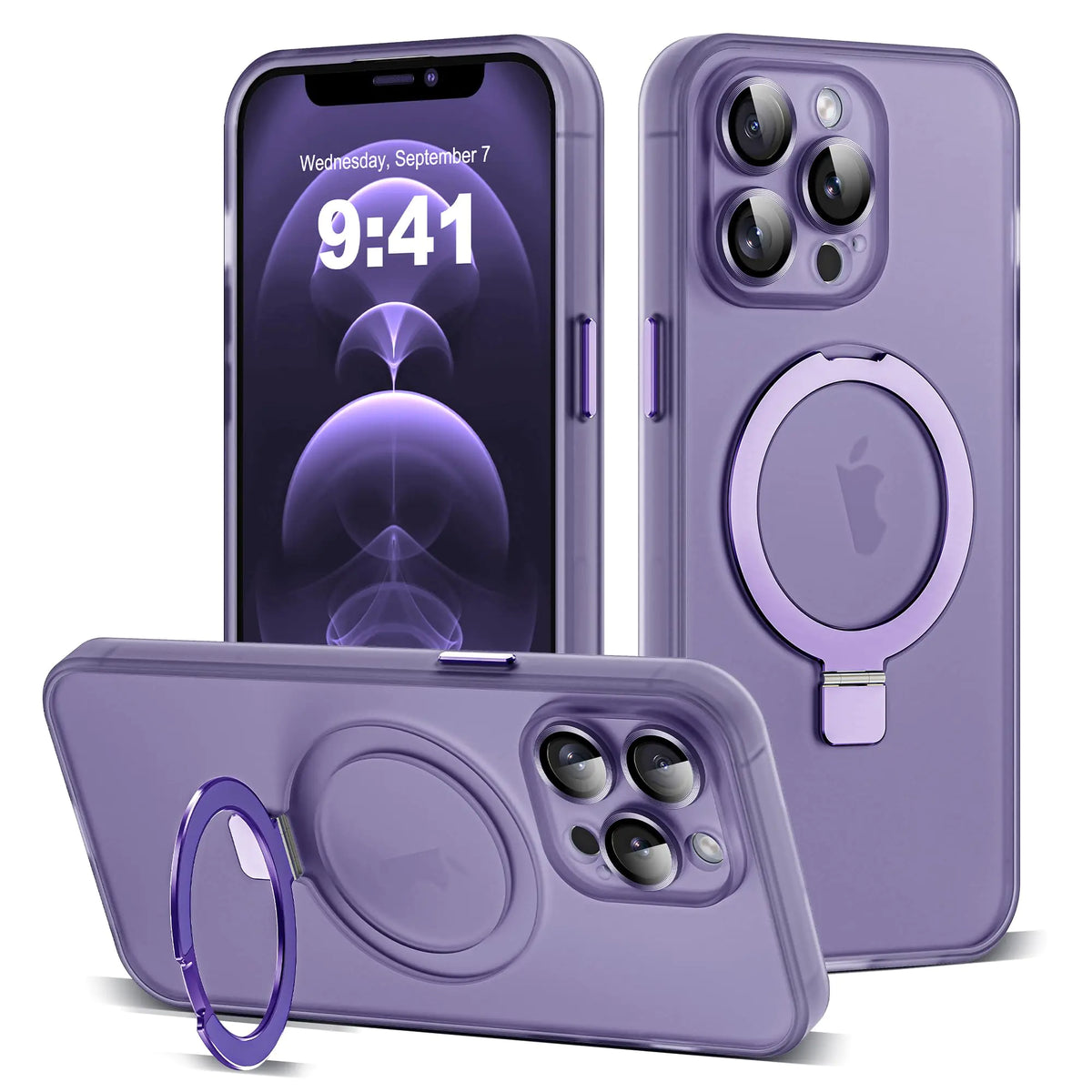 iPhone 11 Magnetic Ring Stand Case | Mag-Safe Compatible | Full Lens Protection | Slim Drop-Proof Design | Pink