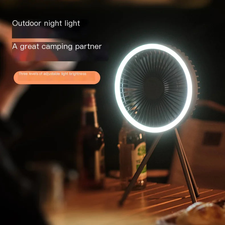 New Portable USB Tripod Fan with Camping Light