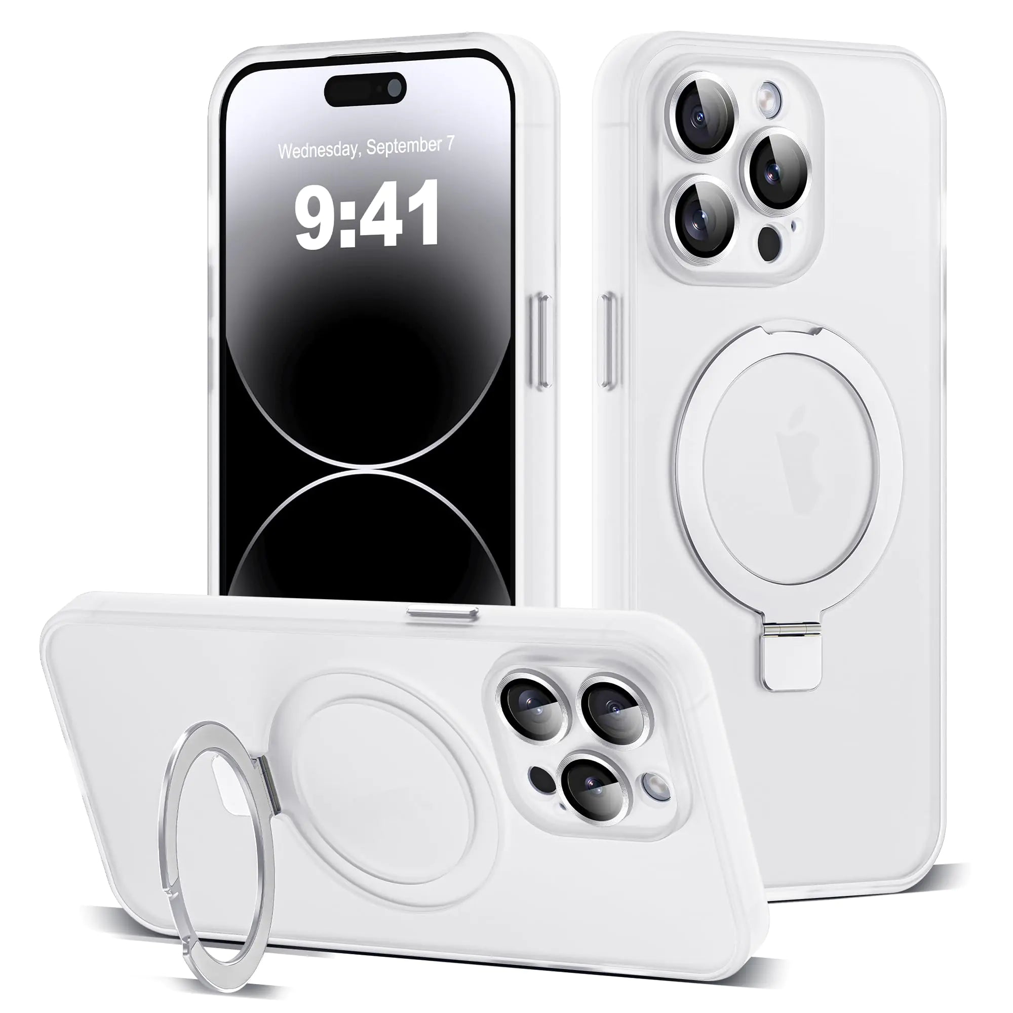 iPhone 11 Magnetic Ring Stand Case | Mag-Safe Compatible | Full Lens Protection | Slim Drop-Proof Design | Pink