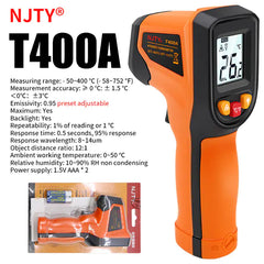 NJTY Digital Infrared Thermometer -50~600℃ Pyrometer Gun
