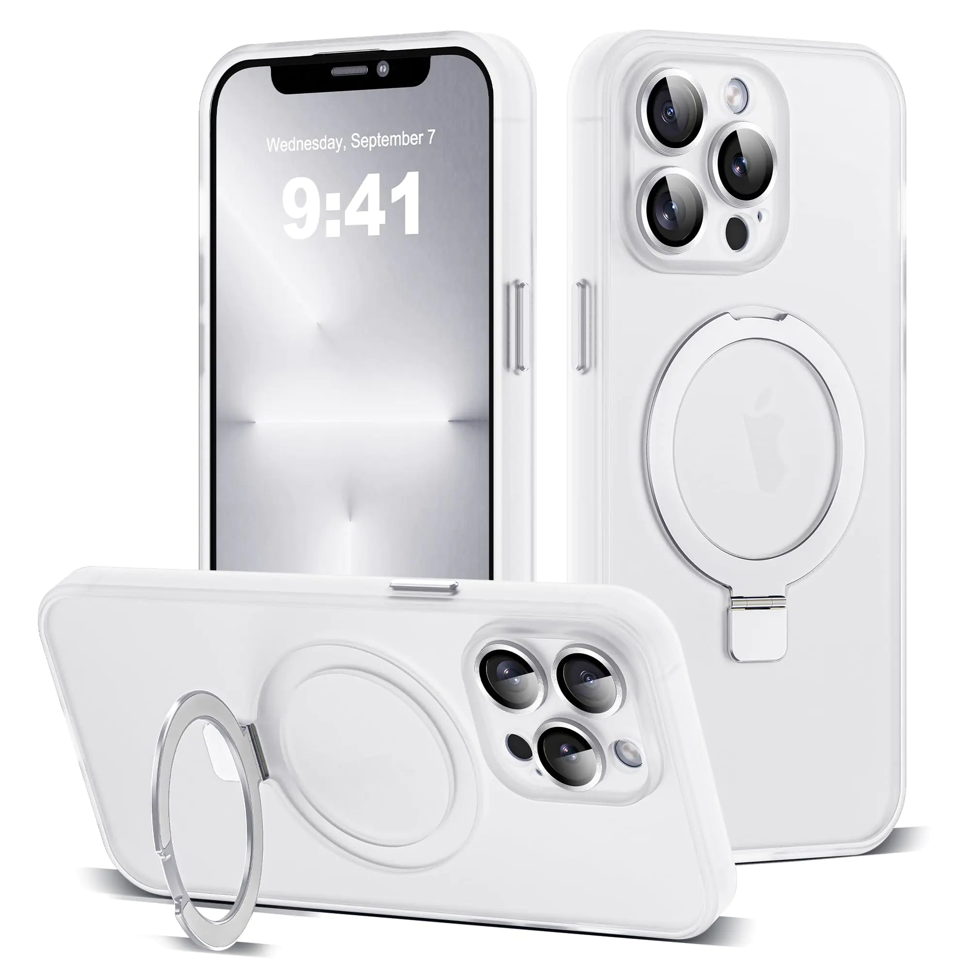 iPhone 11 Magnetic Ring Stand Case | Mag-Safe Compatible | Full Lens Protection | Slim Drop-Proof Design | Pink