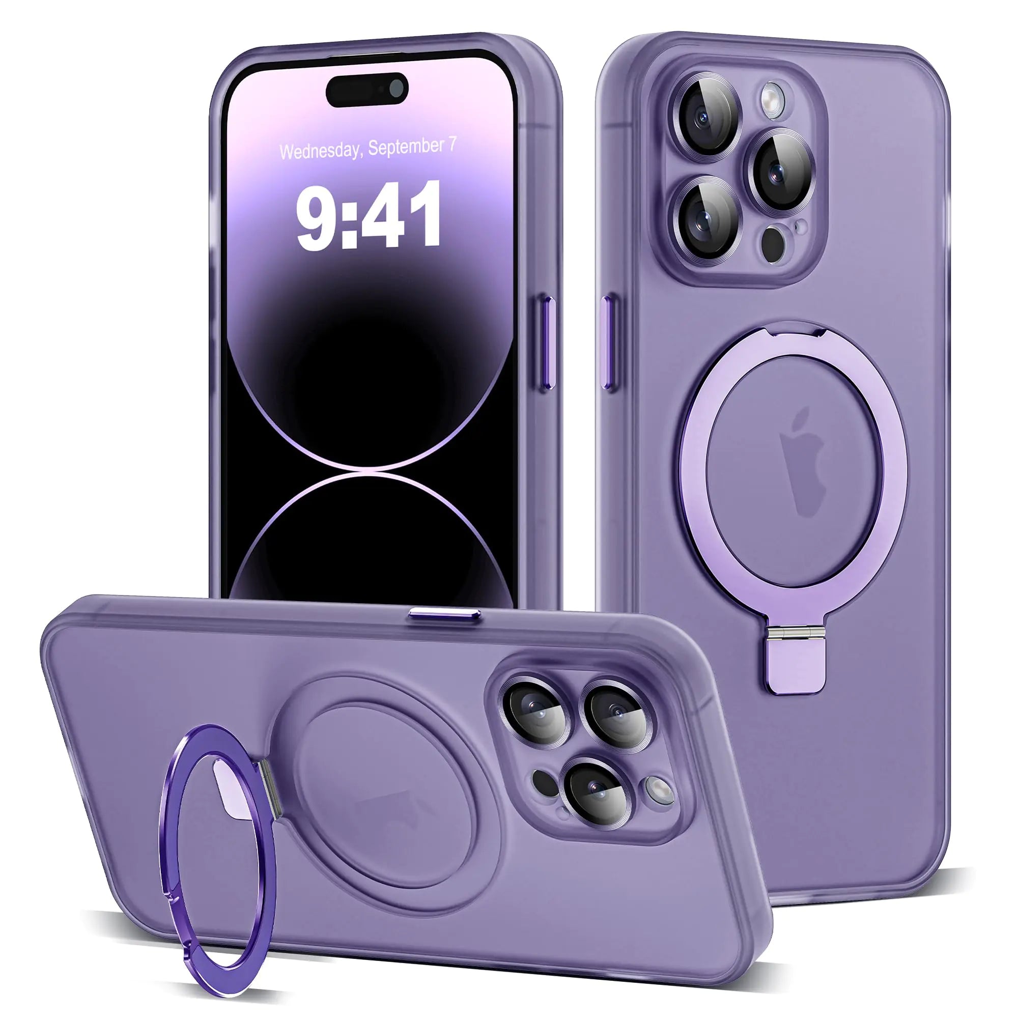 iPhone 11 Magnetic Ring Stand Case | Mag-Safe Compatible | Full Lens Protection | Slim Drop-Proof Design | Pink